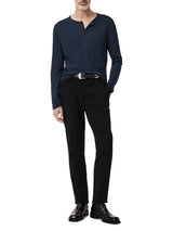 John Varvatos Walden Henley in Broken Stitch