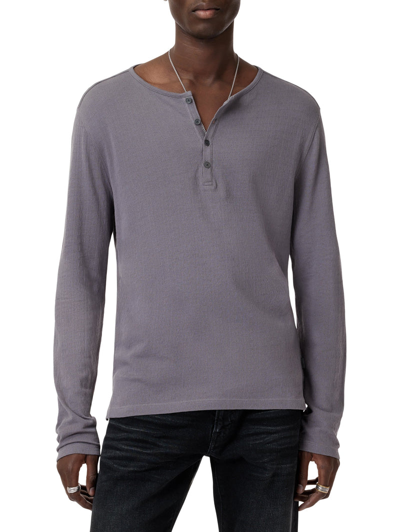 John Varvatos Walden Henley in Broken Stitch