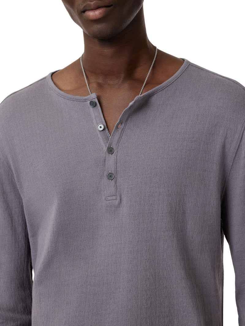 John Varvatos Walden Henley in Broken Stitch