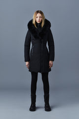 Mackage Kay Down Coat with Blue Fox Signature Mackage Collar