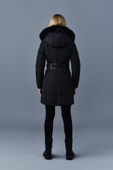 Mackage Kay Down Coat with Blue Fox Signature Mackage Collar