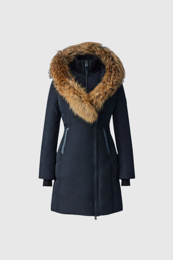 MACKAGE KAY-F Down coat with natural fur Signature Mackage Collar