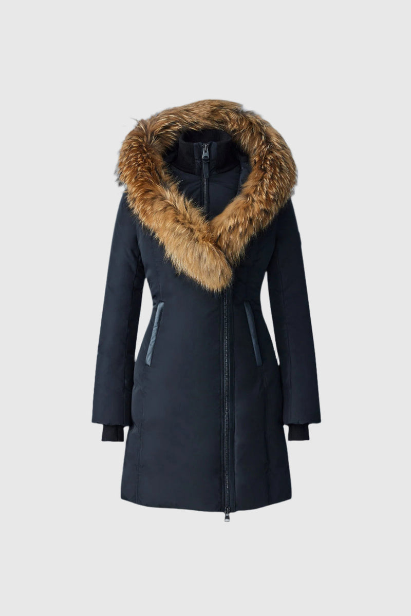 MACKAGE KAY-F Down coat with natural fur Signature Mackage Collar