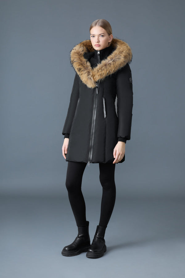 MACKAGE KAY-F Down coat with natural fur Signature Mackage Collar
