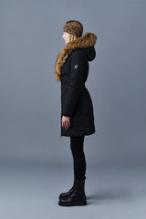 Mackage Kay-F Black Down Coat with Natural Fur