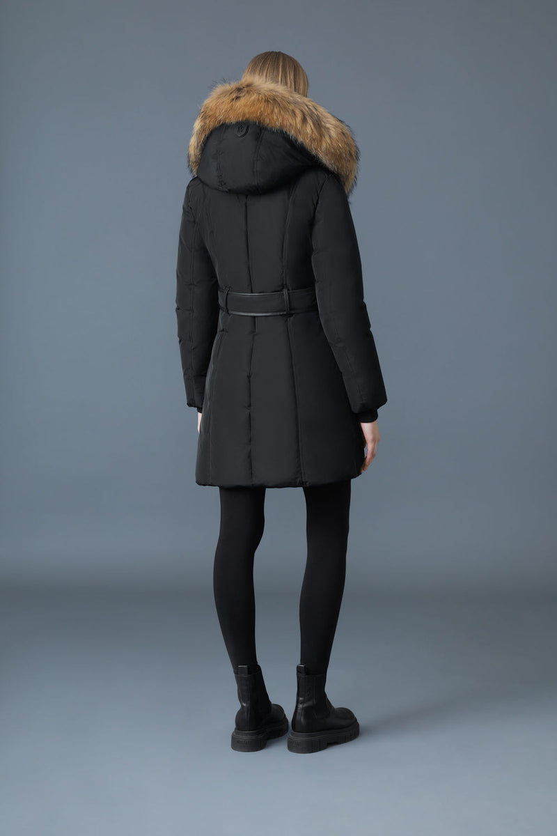 MACKAGE KAY-F Down coat with natural fur Signature Mackage Collar