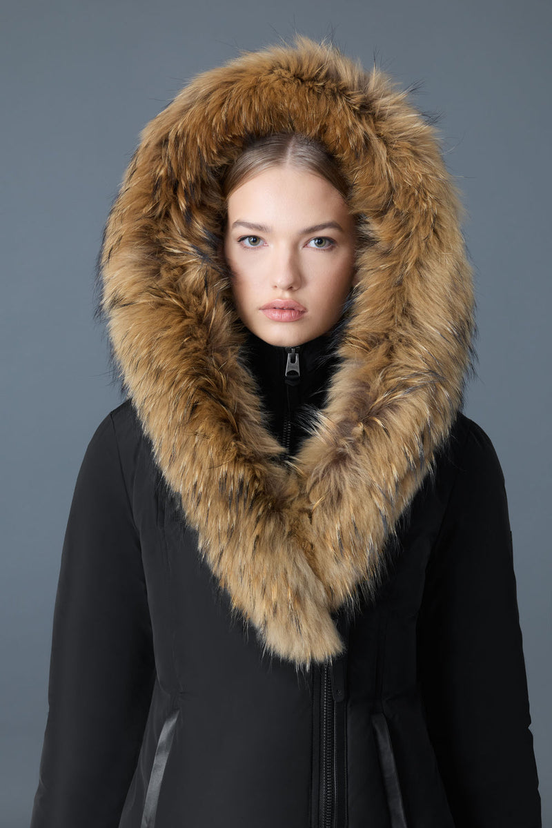 MACKAGE KAY-F Down coat with natural fur Signature Mackage Collar