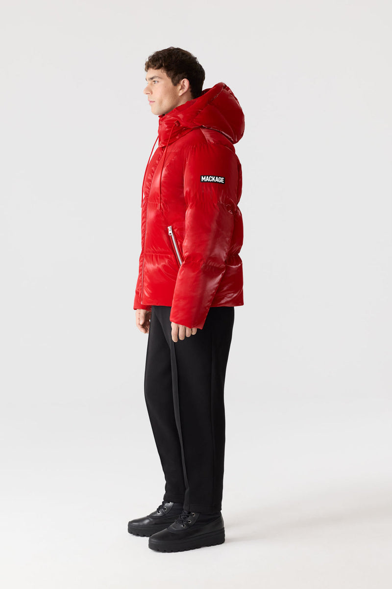 MACKAGE KENT-GLO High-Gloss Hooded Down Jacket