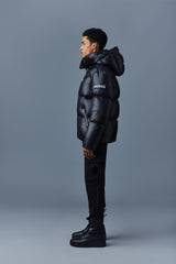 Mackage Kent-Z Black Lustrous Light Down Jacket with Hood