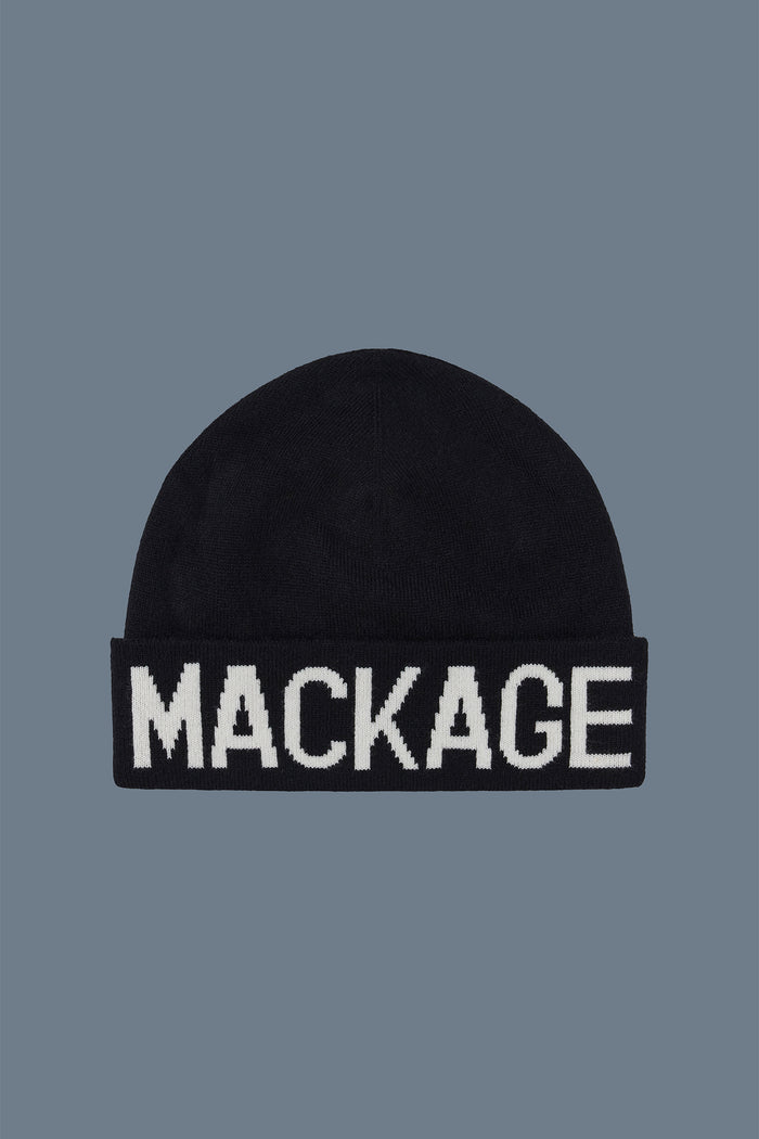 Mackage Unisex Kiko Merino Blend Logo Hat