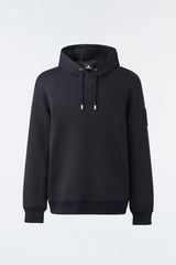 Mackage Krys Black Unisex Hoodie with Velvet Embroidery
