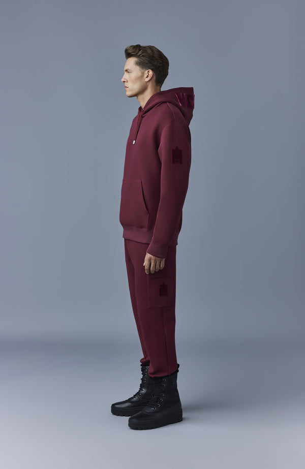 Mackage Krys Garnet Unisex Hoodie with Velvet Embroidery