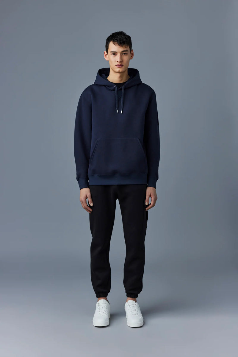 Mackage Krys Navy Unisex Hoodie with Velvet Embroidery