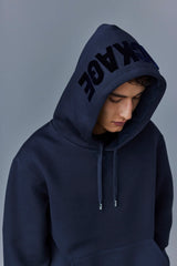 Mackage Krys Navy Unisex Hoodie with Velvet Embroidery