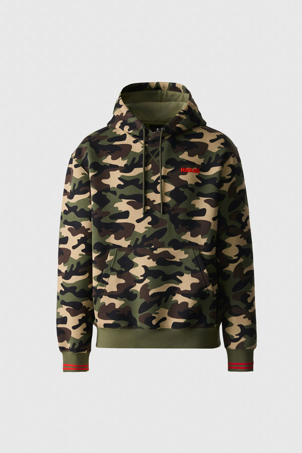 Mackage KRYSTIAN-CAMO Double-Face Jersey Hoodie with Camo Print