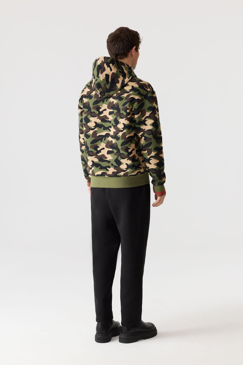 Mackage KRYSTIAN-CAMO Double-Face Jersey Hoodie with Camo Print