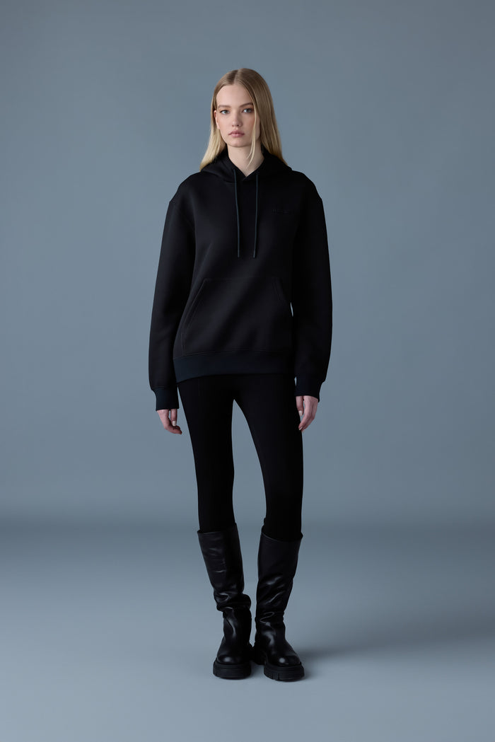 Mackage Krystian Double-Face Jersey Hoodie- Black