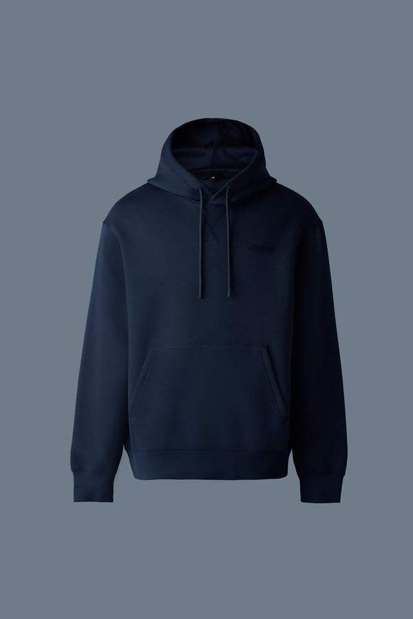 Mackage Krystian Double-Face Jersey Hoodie- Navy