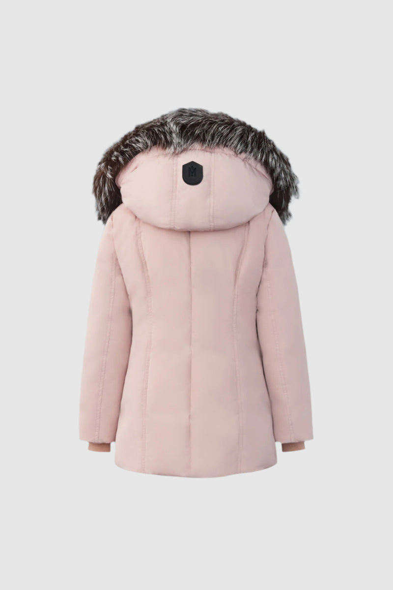 Mackage LEELEE Down coat with removable silver fox Signature Mackage Collar for toddlers (2-6 years)