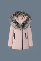 Mackage Leelee Down Coat with Removable Silver Fox Signature Mackage Collar for Kids (8-14 Years)