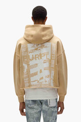 Purple Brand Newsprint Cropped Hoodie