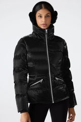 MADALYN-GLO High-Gloss Down Jacket With Removable Hood