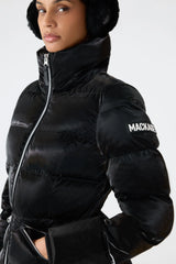 MADALYN-GLO High-Gloss Down Jacket With Removable Hood