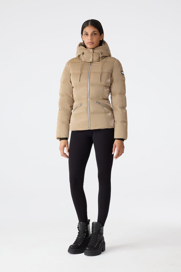 Mackage MADALYN-GLO High-Gloss Down Jacket With Removable Hood
