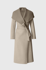 MAI-HB Double-face Herringbone wool wrap coat