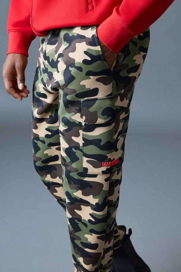 Mackage MARVIN-CAMO Mixed-Media Camo Sweatpants