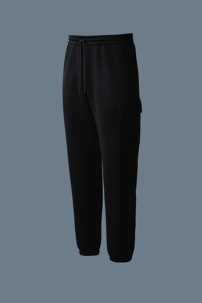 Mackage Marvin-R Double Face Jersey Cargo Sweatpants- Black