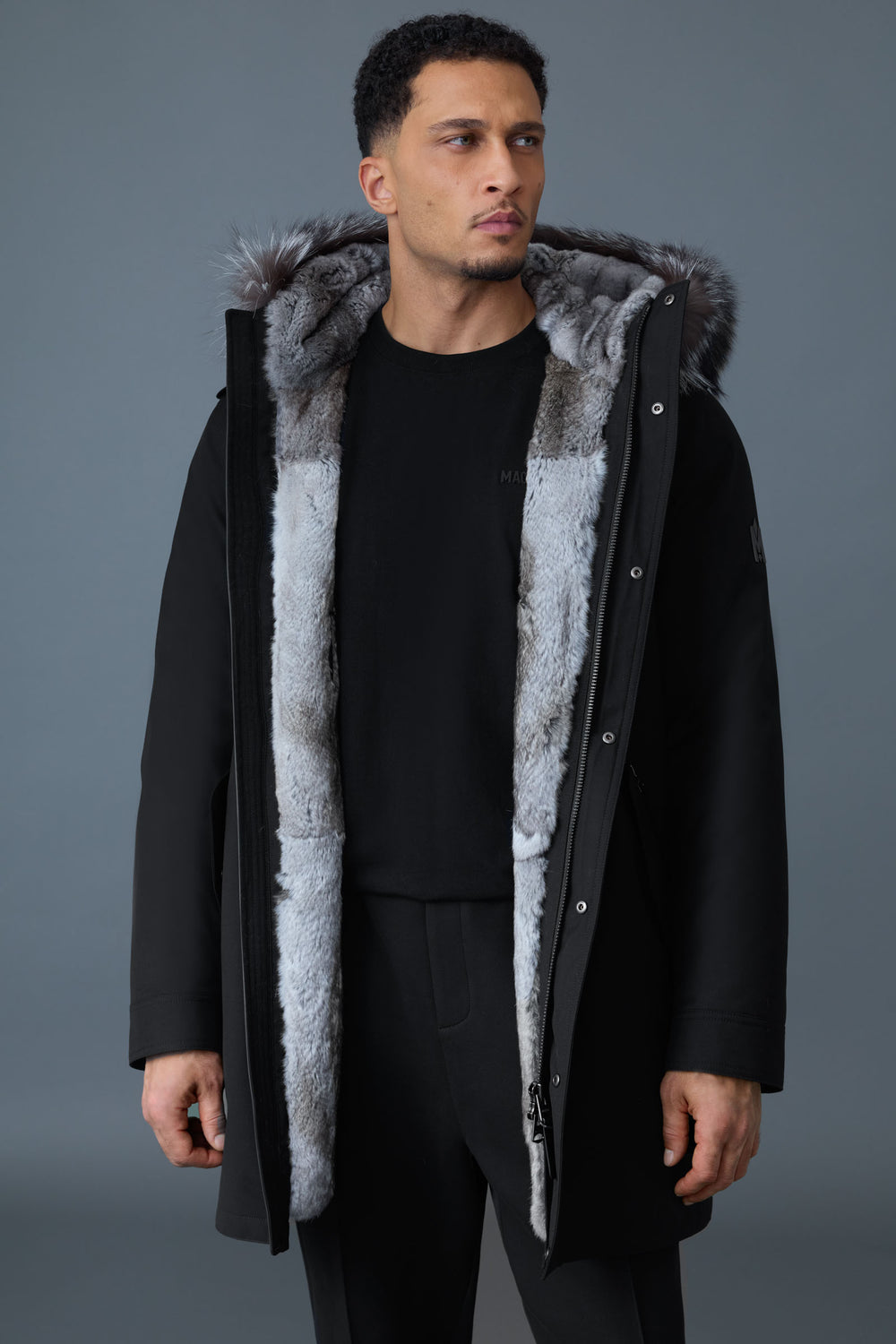 人気マッシュアップ Mato Fugees / Pharcyde MACKAGE MORITZ-X rabbit fur-lined twill parka with removable