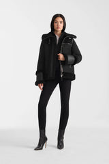 NIKOLINA mixed media jacket