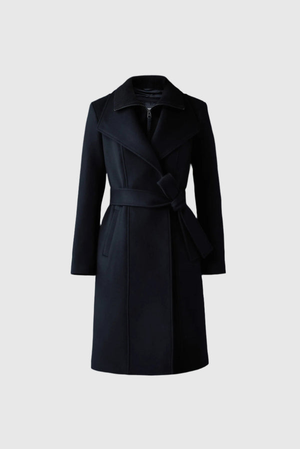 Mackage NORITA 2-in-1 double face wool coat with sash