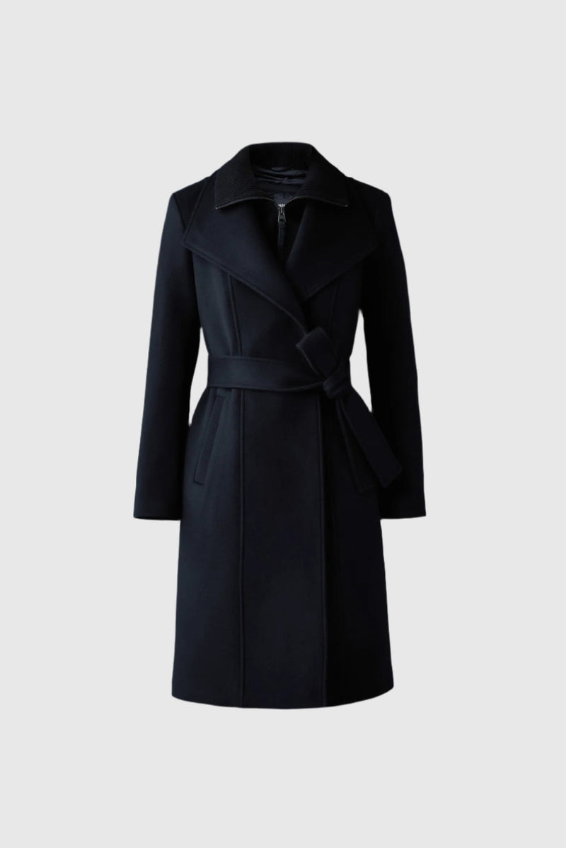 Mackage NORITA 2-in-1 double face wool coat with sash