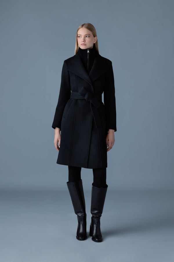 Mackage NORITA 2-in-1 double face wool coat with sash