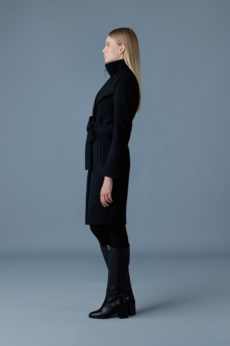 Mackage NORITA 2-in-1 double face wool coat with sash