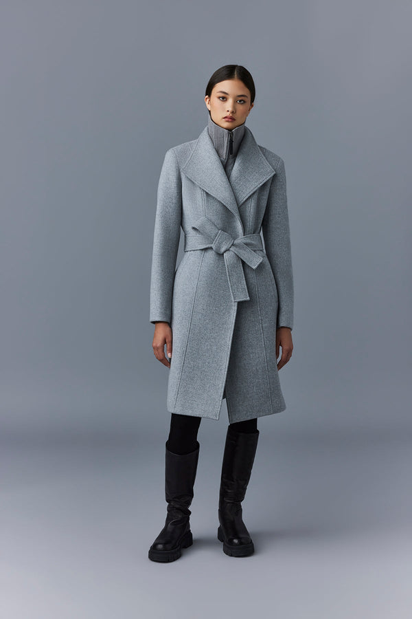 Mackage Norita Grey Double Face Wool Coat