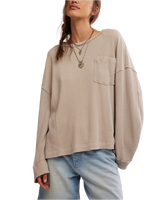 Free People Dawson Pocket Thermal Long Sleeve T‑Shirt