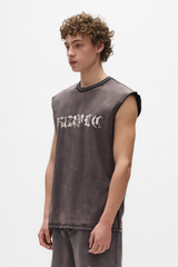 Purple Brand Worn Gothic Tank Top