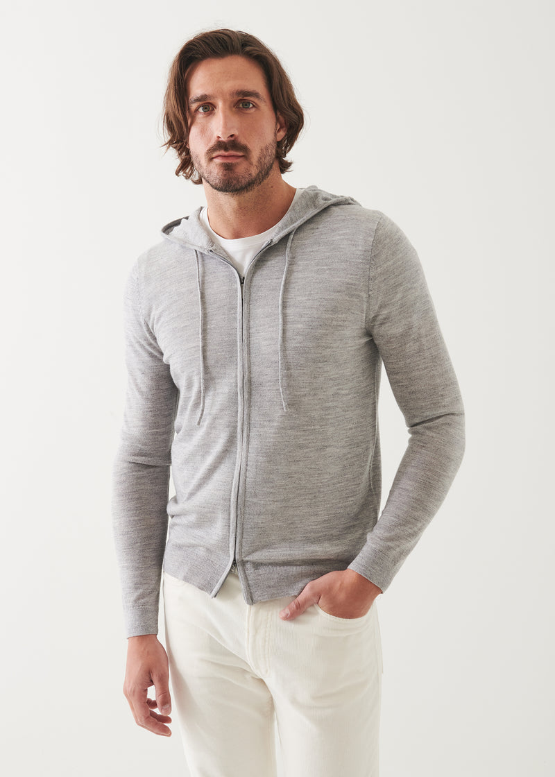 Patrick Assaraf Extra-Fine Merino Full Zip Hoodie