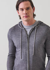 Extra-Fine Merino Wool Vintage Wash Full Zip Hoodie