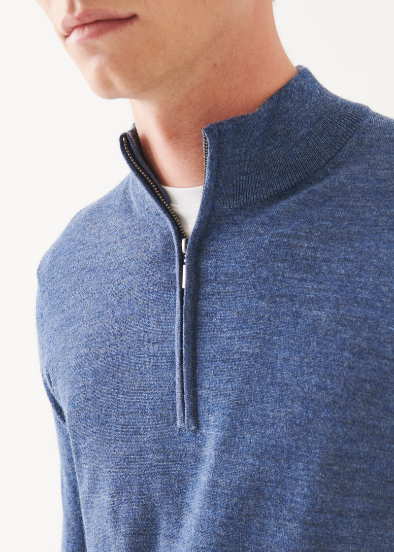 Patrick Assaraf Extra-Fine Merino Quarter Zip