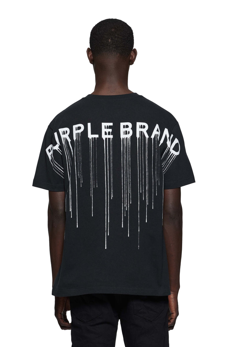 Purple Brand Wordmark Drip Tee