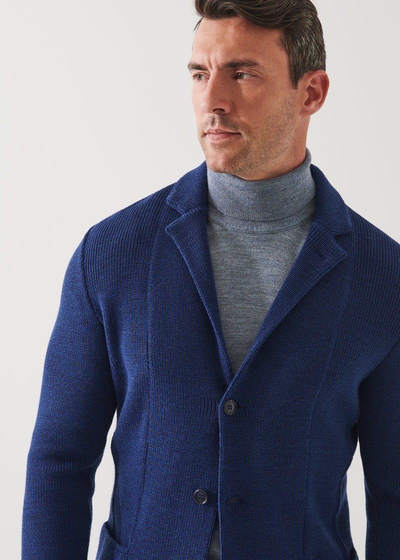 Patrick Assaraf Cardigan Mood Indigo Shirt Jacket