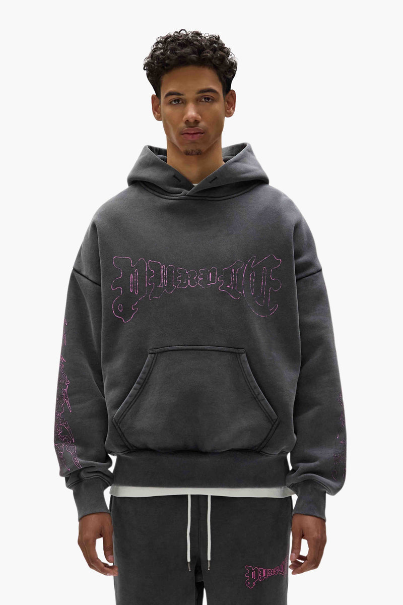 Purple Brand Arched Gothic Hoodie