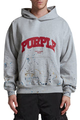 Purple Crackle Paint Hoodie