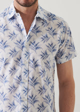 Patrick Assaraf Leaf Pattern Short Sleeve Shirt