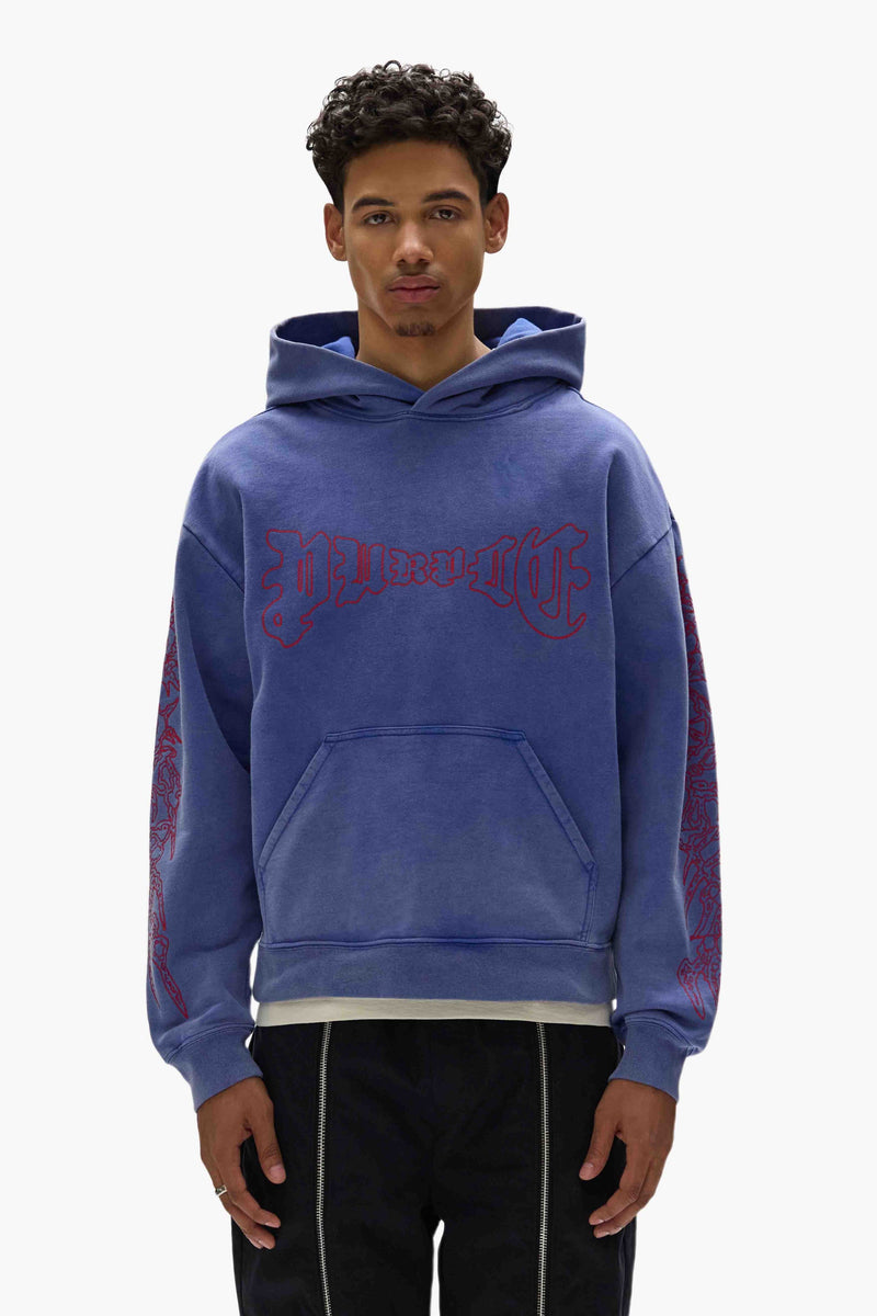 Purple Brand Arched Gothic Hoodie