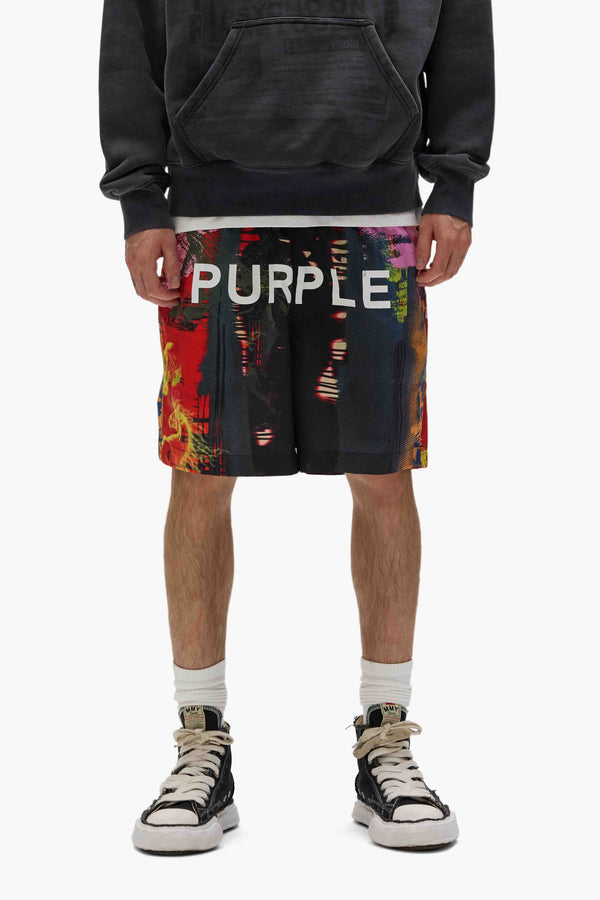 Purple Brand Abstract Swim Shorts